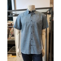 [PAT] 남성 여름 린넨 혼방 솔리드 반팔 셔츠 1I31504-809