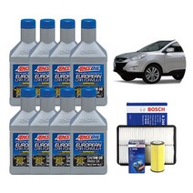 [암스오일] 투싼IX 디젤 합성엔진오일 패키지 세트, 1개