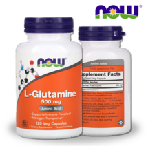 나우 푸드 L-글루타민 500mg 베지 캡슐 120정 엘글루타민