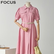 포커스 볼륨소매카라원피스/FM2D7OP0366P