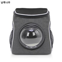 캣백 외출 휴대용 고양이 펫백 스몰 박스 통풍 강아지 여행 펫 백팩 도매, 멜란지블랙