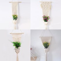 마크라메 월 행잉 화분 걸이 베란다 벽걸이 플랜트 플랜테리어 테피스트리 홈카페용 꽃집, 티파니