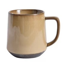 YSHOULD중국식 빈티지 구제 타이어컵 350ml 1개, 갈색. 다갈색