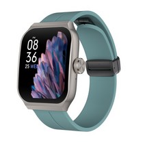 스마트워치 AMOLED 3D 유연한 디자인 스크린 블루투스 통화 심박수 IP67 방수 안드로이드 OA89 1.96 인치, 2.녹색 실리콘