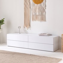 리츠 와이드 1600 거실장 서랍장 TV대, 화이트