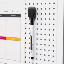 자석 지우개달린 보드마카 얇은 화이트 펜 2P 검정, 기본