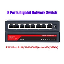 기가비트 네트워크 스위치 101001000mbps 5810 포트 rj45 lan 허브 고속 이더넷 스위치 대역폭 10g 전이중 ieee802.3u, 협력사, 1008GB