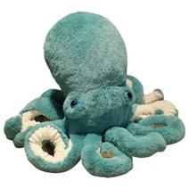 대형 롱 쿠션 인형 1pc 100cm 거대한 큰 크기 재미 있은 부드러운 상어 고래 플러시 장난감 귀여운 동물 독서 베개 Appease 선물 어린이위한 박제, 30cm Green Octopus
