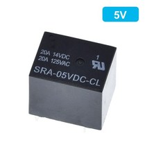5V 12V 24V 20A DC 전원 릴레이 SRA-05VDC-CL SRA-12VDC-CL 5Pin PCB 유형 재고 있음 블랙 자동차 릴레이 SRA-24VDC-CL 전자 부품 액세서리 소스, SRA-05DC-CL Black