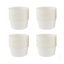 위시리빙 무인쇄 일회용 종이 그릇 라면용기 520ml, 4개, 10개입