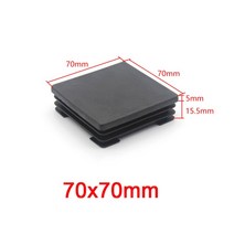 10pcs 정사각형 플라스틱 블랙 블랭킹 엔드 캡 가구 다리 튜브 파이프 삽입 플매트 카펫 러그 마개 장식 먼지 커버 13x13mm-100x100mm, [02] 15x15mm