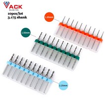 드릴비트 10 개몫 3175 생크 카바이드 PCB 드릴 비트 인쇄 회로 미니 CNC 조각 밀 1mm, 2.9mm