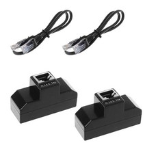 랜선분배기 동시사용 인터넷 분배기 렌선 랜커플러 4 in 1 rj45 lan 이더넷 네트워크 커넥터 익스텐더 어댑터 케이블 rj11 전화 변환기 전화 케이블 라인, 없음