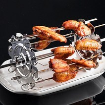 미니전기화로 냄새잡는불판 전참시고기불판bbq 회전 강철 금속 로스터 로티세리 꼬치 바늘, 25cm