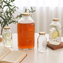 델몬트 유리병 레트로 빈티지 추억의물병 냉장고 보리차 병, 180ml