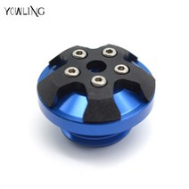 M20 x 2.5 바이크 오토바이 엔진 오일 캡 cnc 필러 커버 나사 혼다 MSX125 MSX125SF CBR1000 CBR500R ER-6N Z800 Z1000, [08] blue