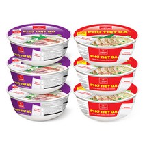 비폰 베트남 쌀국수 120g 리얼소고기x3개+닭고기x3개, 3개