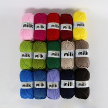 [앵콜스] 밀크실 100g Milk (입문자용 목도리&모자실로 추천), 23 핫핑크(낱개)