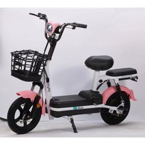레트로 전기 자전거 48V 20A 리튬 외출 더블 팻바이크, 핑크 48V20A