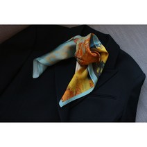 수채화 사각 실크 스카프