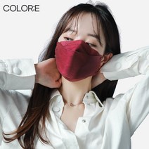 제이퓨어 콜로레 식약처 인증 공장 비말차단 여름 숨쉬기 편한 국산 새부리형 연예인 패션 3D 컬러 KC인증 마스크 (100매) / 버건디, 콜로레 3D 컬러마스크 버건디 (100매)
