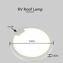 캠핑카 카라반 RV 12V led 실내 조명 천정등 원형, W-커버 따뜻한 led