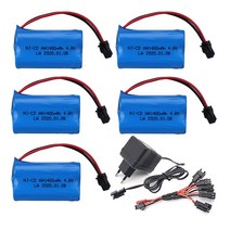 4.8 볼트 1400mah NI-CD 충전식 배터리 충전기 세트 Rc 자동차 RC 탱크 로봇 AA 팩 보트, [07] 5pcs EU 5in1