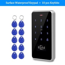 샤시문도어락 패션문도어락 도어락스티커키 wiegand 2634 백라이트 키패드가있는 방수 ip68 rfid 카드 도어 액세스 컨트롤러 3000 사용자 125khz 카드 토큰, 실버 노멀