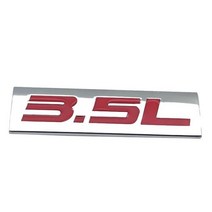 3D 금속 자동차 스타일링 3.5L 로고 엠블럼 터보 자동 배지 스포츠 스티커 데칼 자동, 03 Silver With Red