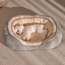 햇살이 돋다 소프트 방석 애견 하우스 방석, 연회색, S 63x45cm 5KG이내