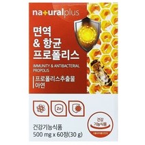 브랜드없음 내츄럴플러스 면역&항균 그린 프로폴리스 아연 츄어블 60정 3박스(6개월분) / 플라보노이드 레몬맛, 60정(2개월) x 4개