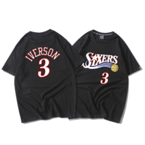 NBA 앨런 아이버슨 스판 고급 면 반팔티 76ers 농구유니폼
