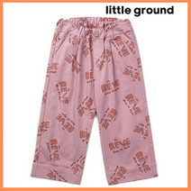 [리틀그라운드8] 데님인더박스(73A11-410-03)레터링전판우븐팬츠 아동바지 간절기 긴바지 데일리 코디 기본