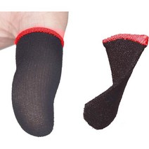 MOMOFLY 150 Second 퀵드라이 매우얇은 카본섬유 (16 PCs) 게이밍 Thumb 슬리브 터치스크린 땀방지 Shoot Aim Finger Cot for PUBG 모바일, RED