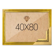 보석십자수 패브릭형 액자 40x80 고급형 그레이스 골드 (아크릴 보호필름-스티커판 포함), 단품