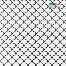 타일시트지 보닥타일 다마스크 화이트 부엌타일 친환경 셀프 욕실 포세린 접착식 아트월, 다마스크 화이트(DMW01), 1장(24.5x24.5cm)