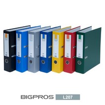 대흥사 L207 LA바인더 A4 7cm 합지 레버아치 2공바인더 서류정리 문서보관 파일철, 연청