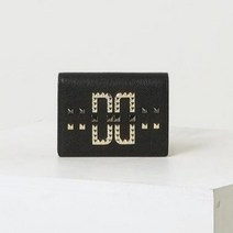 닥스 스터드 장식 DD로고 가죽 반지갑