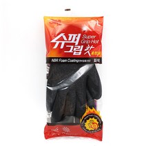 3M 슈퍼그립 핫 겨울용 기모 목장갑, 그레이 L, 1개