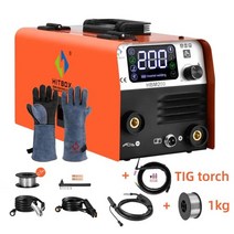 미그용접기 CO2용접기 HITBOX MIG 가정용 가스 미포함 3 인 1 반자동 MMA/ARC TIG 리프트 인버터 HBM200, 4.Glove 17V 1.5kg wire