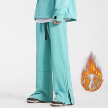 겨울 남자 와이드 빅사이즈 기모 일자 카고 스키바지 FC5960