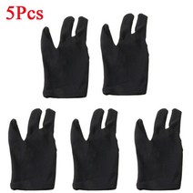 당구 포켓볼 장갑 10Pcs 전문 3 손가락 블랙 큐 풀 저격수 테이블 tennies 공 accessaries, 02 5Pcs