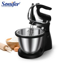 혼합기 Sonifer-스탠드 믹서 전문 주방 보조 요리사 기계 200W 식품 블렌더 크림 거품기 케이크 반죽 믹서 3L 그릇 참, CHINA