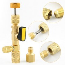 R404A R407C R134A R12 R32 HVAC 시스템 용 듀얼 사이즈 1/4 및 5/16 포트가있는 R410A R22 밸브 코어