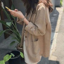 바람막이 캐주얼 여성 패션 봄가을 린넨 자켓 점퍼 나들이 코디