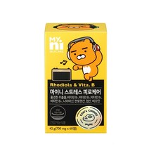 스트레스 영양제 마이니 스트레스케B 비타민B1 B2 B6 B12 홍경천 나이아신 판토텐산 엽산 비오틴 로사빈 stress, 1Ea, 60정