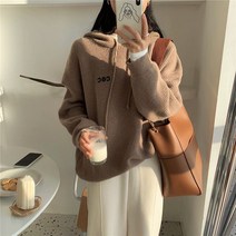 여성 스웨터 니트 가디건 연예인 보세 후드 특이한 핑크 긴팔 패션 코디 디자인 봄 가을 원마일웨어 HA22