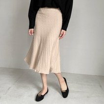 마이시즌 여성용 릴리 꽈배기 니트 스커트