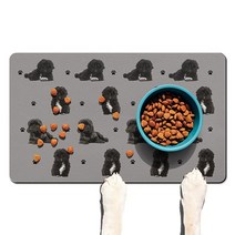 재미있는 골든 리트리버 그릇 매트 미끄럼 강아지 플레이스 매트 음식 물용 급식 바닥, 16x24in, Shih Tzu, Shih Tzu
