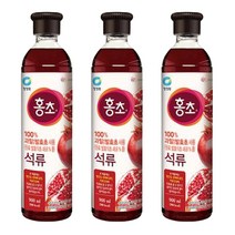 대상 청정원 마시는 홍초 석류 900ml 3개
